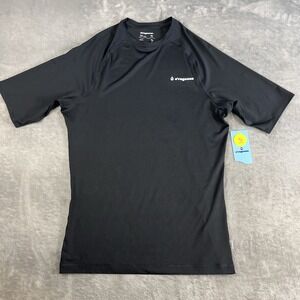 NWT O'rageous Stretch Performance Mens Size XL Black Short Sleeve UPF50 Workout